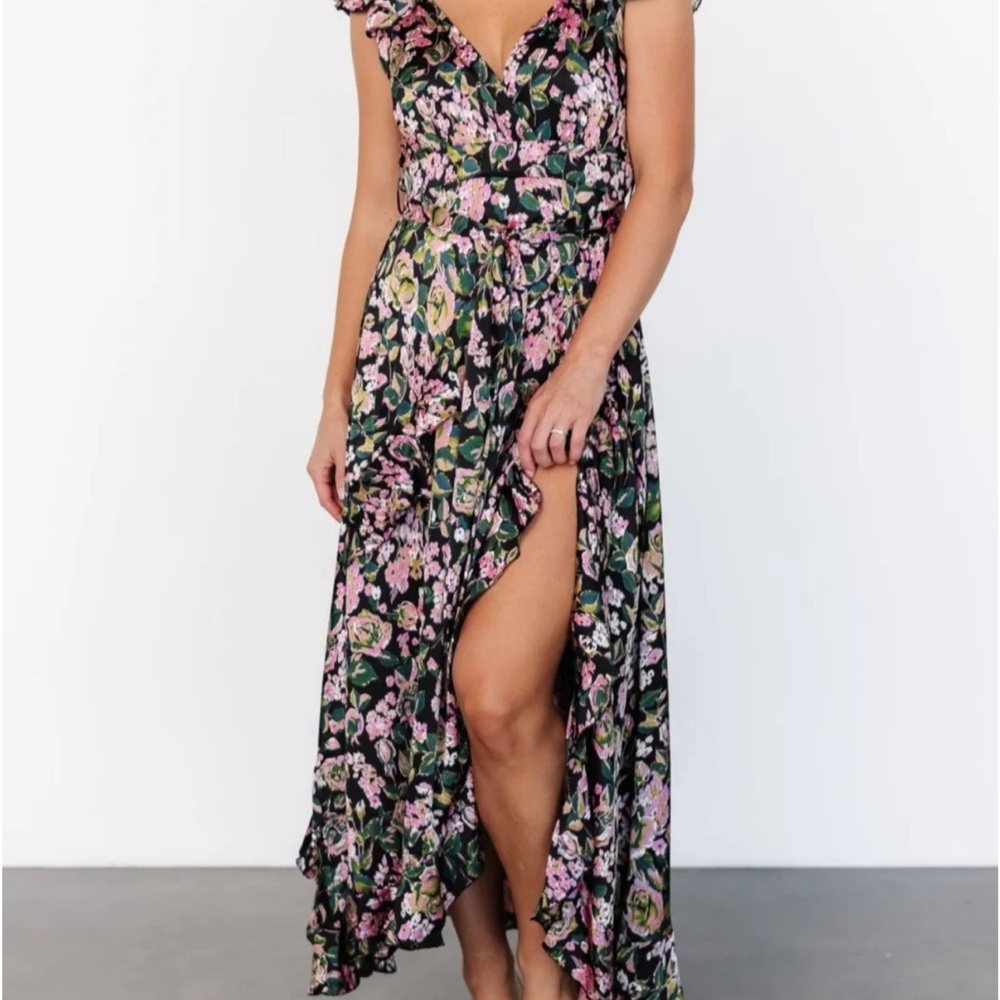Baltic Born Green High Low Sundress with Tie Front